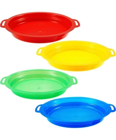 6 Pieces Plastic Sand Sifter Colorful Sand Sieves Sand Sifting Pan Sand Strainer Toys for Parties Beaches Parks Backyards $23...