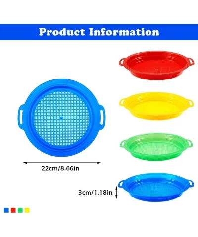 6 Pieces Plastic Sand Sifter Colorful Sand Sieves Sand Sifting Pan Sand Strainer Toys for Parties Beaches Parks Backyards $23...