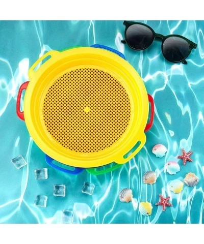 6 Pieces Plastic Sand Sifter Colorful Sand Sieves Sand Sifting Pan Sand Strainer Toys for Parties Beaches Parks Backyards $23...