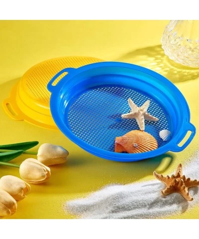 6 Pieces Plastic Sand Sifter Colorful Sand Sieves Sand Sifting Pan Sand Strainer Toys for Parties Beaches Parks Backyards $23...