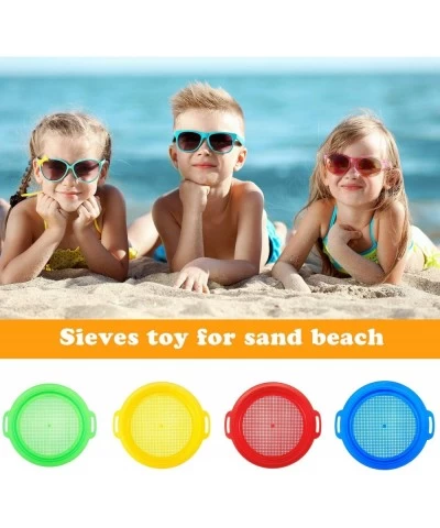 6 Pieces Plastic Sand Sifter Colorful Sand Sieves Sand Sifting Pan Sand Strainer Toys for Parties Beaches Parks Backyards $23...