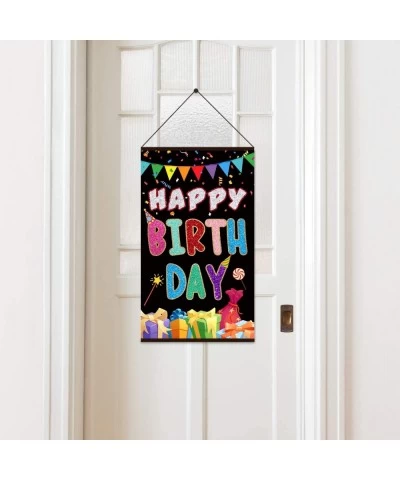 Colorful Happy Birthday Sign Birthday Door Hanging Happy Birthday Hanger Birthday Door Banner Wall Decorations Bday Shower Pa...