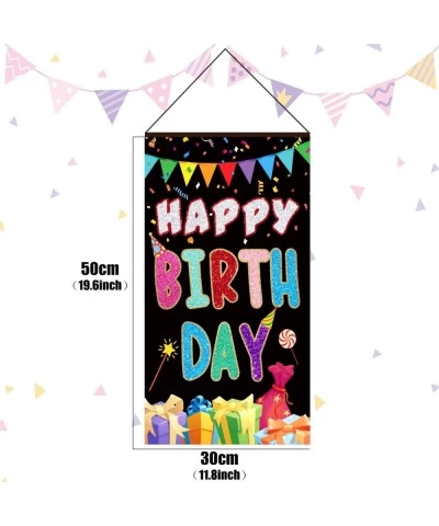 Colorful Happy Birthday Sign Birthday Door Hanging Happy Birthday Hanger Birthday Door Banner Wall Decorations Bday Shower Pa...