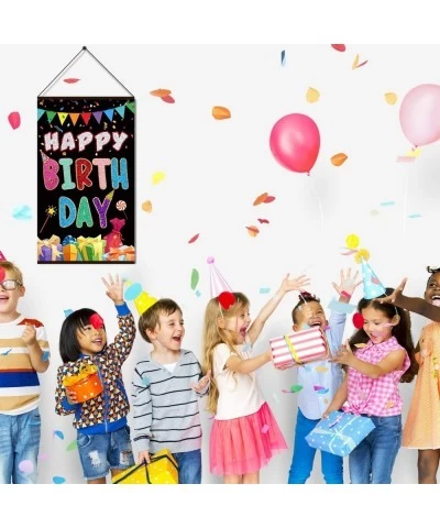 Colorful Happy Birthday Sign Birthday Door Hanging Happy Birthday Hanger Birthday Door Banner Wall Decorations Bday Shower Pa...