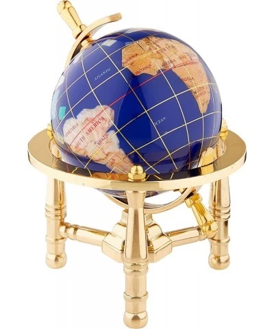 Unique Art 6-Inch by Blue Lapis Ocean Mini Table Top Gemstone World Globe with Gold Tripod $70.46 Geographic Globes