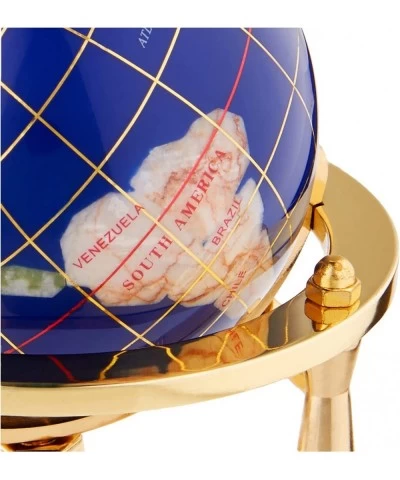 Unique Art 6-Inch by Blue Lapis Ocean Mini Table Top Gemstone World Globe with Gold Tripod $70.46 Geographic Globes