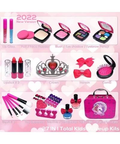 Kids Makeup Kit for Girls - 27PCS Washable Toddler Makeup Kit Real Little Girls Makeup Kit Play Makeup for Little Girls Child...