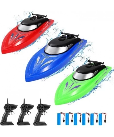 3 Pack RC Boat Remote Control Boats for Pools and Lakes for Kids and Adults 2.4 GHz RC Boat for Boys 4-7 8-12 Years with 6 Re...