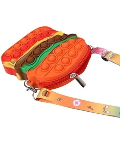 Burger Hamburger Push Bubble Pop-on-it Cross Body Purse Bag Sensory Pop Fidget Stress Relief Popper $21.28 Fidget Toys