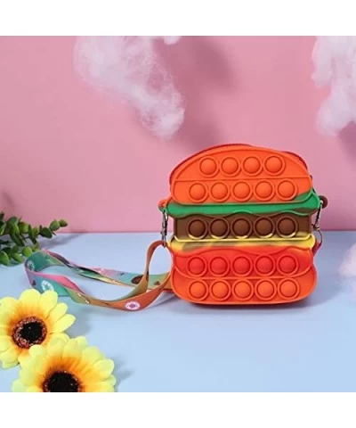 Burger Hamburger Push Bubble Pop-on-it Cross Body Purse Bag Sensory Pop Fidget Stress Relief Popper $21.28 Fidget Toys