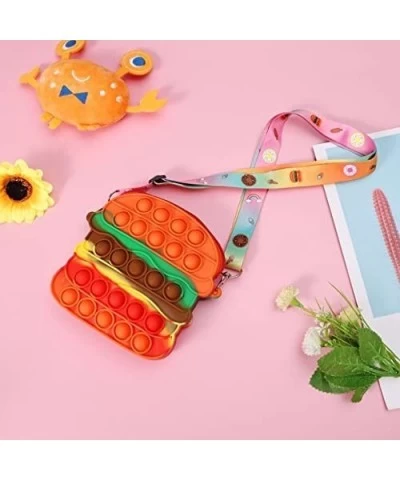 Burger Hamburger Push Bubble Pop-on-it Cross Body Purse Bag Sensory Pop Fidget Stress Relief Popper $21.28 Fidget Toys