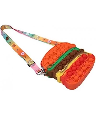 Burger Hamburger Push Bubble Pop-on-it Cross Body Purse Bag Sensory Pop Fidget Stress Relief Popper $21.28 Fidget Toys