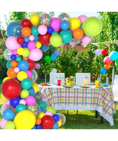 Rainbow Balloon Arch Kit 144pcs 18In 12In 10In 5In Assorted Color Balloons Confetti Balloons for Carnival Circus Fiesta Baby ...