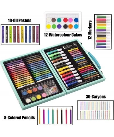 Art Set for Kids 86PC Coloring Art Kit Wooden Drawing Art Supplies Case Sketch Book Markers Crayon Colour Pencils for Budding...