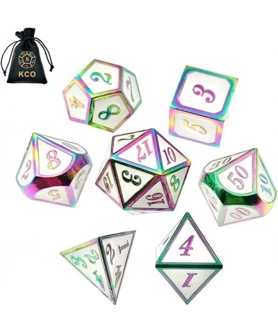 DND Metal Dice Set Enamel dice 7 Die Polyhedral Dice Set DND Dice Role Playing Game Dice Set with Storage Bag for RPG Dungeon...