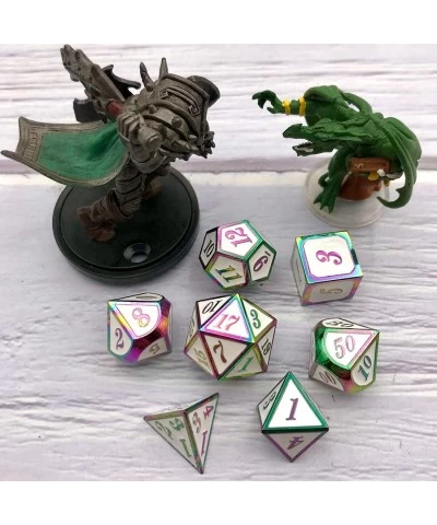 DND Metal Dice Set Enamel dice 7 Die Polyhedral Dice Set DND Dice Role Playing Game Dice Set with Storage Bag for RPG Dungeon...