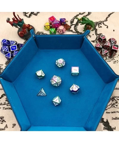 DND Metal Dice Set Enamel dice 7 Die Polyhedral Dice Set DND Dice Role Playing Game Dice Set with Storage Bag for RPG Dungeon...