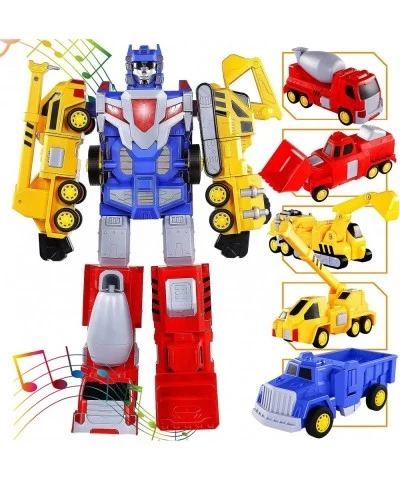 Toys for 3 4 5 6 7 Year Old Boys - Construction Vehicles Transform Robot Kids Toys STEM Building Toddler Toys for Kids Ages 4...