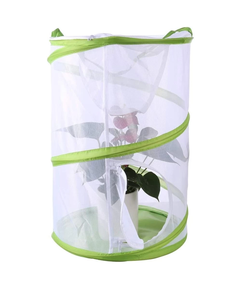 Collapsible Butterfly and Insect Habitat Terrarium Portable Pop-up Cage Butterfly Growing Kit Toy for Kids (L) $34.04 Habitat...