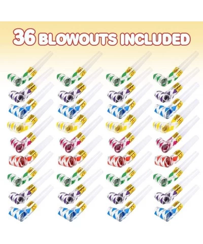 Blow Outs Whistles - Party Pack of 36 Musical Blowouts Noisemakers - Fun Assorted Colors Birthday Party Supplies and Favors f...