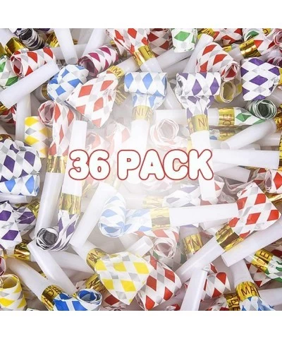 Blow Outs Whistles - Party Pack of 36 Musical Blowouts Noisemakers - Fun Assorted Colors Birthday Party Supplies and Favors f...