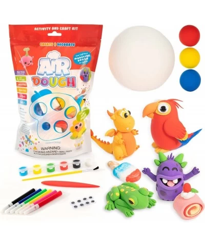 Air Dough - Multicolor Air Dry Ultra Light Non-Toxic Modeling Colorable Paintable Clay in a Resealable Bag Including Sculptin...