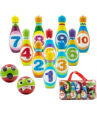 Kids Bowling Set Includes 10 Classical FoamPins and 2 Balls Suitable as Toy Gifts Early Education Indoor & Outdoor Games Grea...