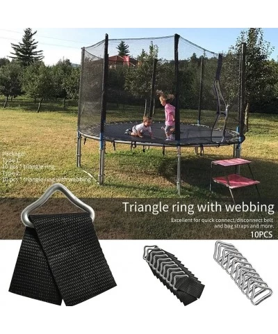 Trampoline Triangle Buckle 10pcs Triangle Rings Buckle V-Rings High Strength Erosion Resistance Metal Triangle Ring Buckle fo...