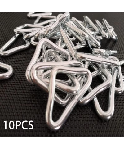 Trampoline Triangle Buckle 10pcs Triangle Rings Buckle V-Rings High Strength Erosion Resistance Metal Triangle Ring Buckle fo...