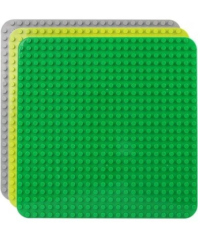 Large Baseplates Compatible with DUPLO | 15" x 15" Building Block Base Plates for Large Blocks | Large Pegs for Toddlers | La...