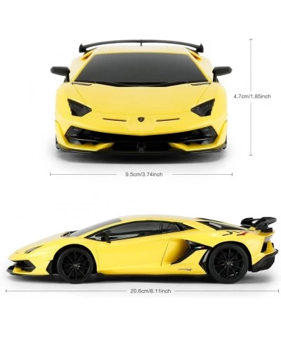 Lamborghini Remote Control Car 1/24 RC Lamborghini Aventador SVJ RC Model Toy Car Yellow $45.48 Remote & App Controlled Vehicles