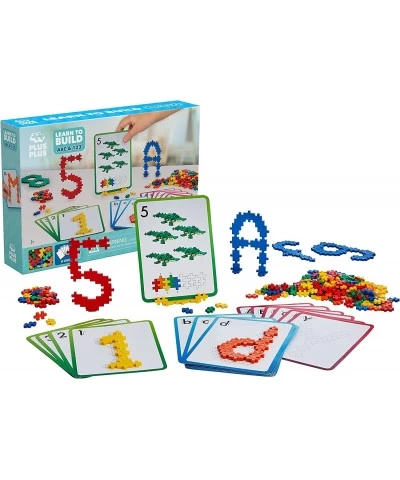 Learn to Build ABC & 123 - 400 Pieces 40 Flash Cards - Construction Building STEM / STEAM Toy Interlocking Mini Puzzle Blocks...