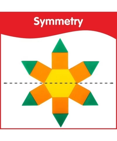 Plastic Pattern Blocks - Set of 250 - Early Geometry Skills - Math Manipulative for Shape Recognition Symmetry Patterning and...