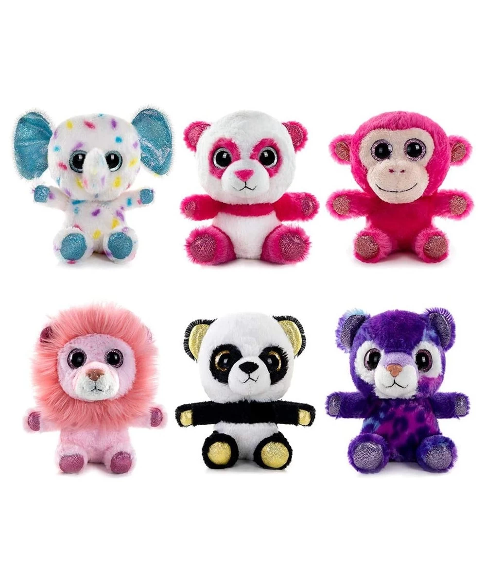 5" Plush Toys Set Stuffed Animals Bundle of Zoo Animal Toys Lion/Monkey/Elephant/Pink Bear/Purple Bear/Panda Stuffed Animals ...