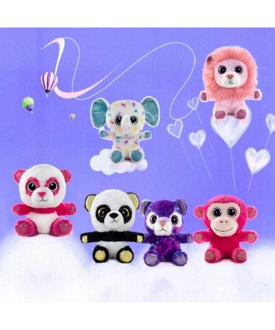 5" Plush Toys Set Stuffed Animals Bundle of Zoo Animal Toys Lion/Monkey/Elephant/Pink Bear/Purple Bear/Panda Stuffed Animals ...