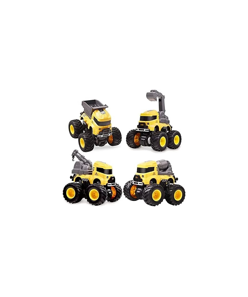 4PCS Pull Back Construction Truck Cars Excavator Toys Mixer Crane Dump Trucks for Boys Friction Powered Push and Go Toy Cars ...