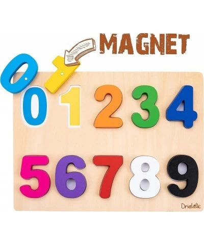 Magnetic Wooden Educational Number Puzzle - Learn Numbers & Color Recognition Toy – Toddler Preschool Game – Kids Montessori ...