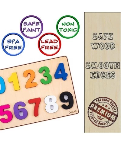 Magnetic Wooden Educational Number Puzzle - Learn Numbers & Color Recognition Toy – Toddler Preschool Game – Kids Montessori ...