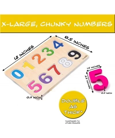 Magnetic Wooden Educational Number Puzzle - Learn Numbers & Color Recognition Toy – Toddler Preschool Game – Kids Montessori ...