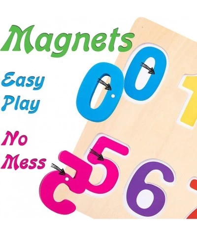 Magnetic Wooden Educational Number Puzzle - Learn Numbers & Color Recognition Toy – Toddler Preschool Game – Kids Montessori ...