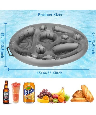 Floating Drink Holder with 8 Holes Pool Drink Holder Drink Float for Swimming Pool Tub Beach and Party Supplies Inflatable Dr...