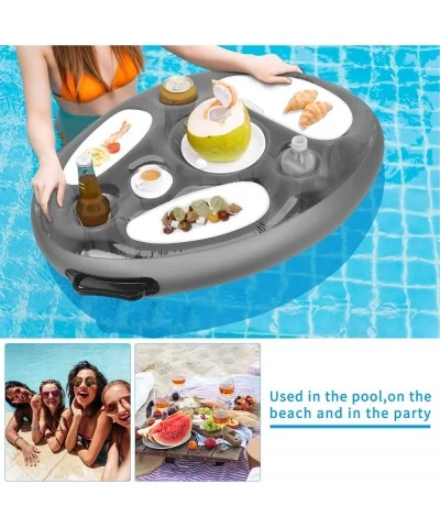 Floating Drink Holder with 8 Holes Pool Drink Holder Drink Float for Swimming Pool Tub Beach and Party Supplies Inflatable Dr...