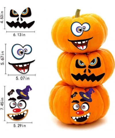 8 Pcs Halloween Pumpkin Stickers Children's Halloween Pumpkin Decoration Crafts Pumpkin Face Stickers for Party School or Fam...