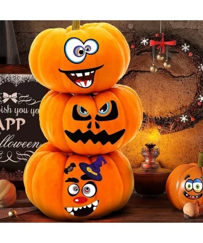 8 Pcs Halloween Pumpkin Stickers Children's Halloween Pumpkin Decoration Crafts Pumpkin Face Stickers for Party School or Fam...