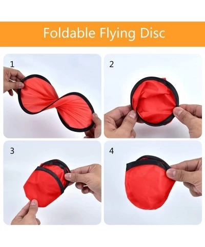 36 Pieces Foldable Flying Disc Fans with Bag Folding Pocket Toy Set for Kids Fun Birthday Party Favors Summer Outdoor Activit...