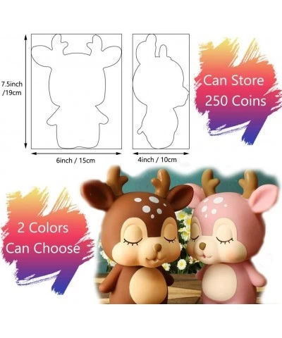 Cute Deer Money Bank (Pink) Unbreakable Piggy Bank Money Box Coin Bank Plastic Saving Coin Box for Boys Girls Kids $28.56 Kid...