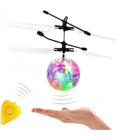 Transparent Flying Ball Kids RC Toys Remote Controller Induction Light Up Ball Rechargeable Drone Toy for Indoor Outdoor Game...