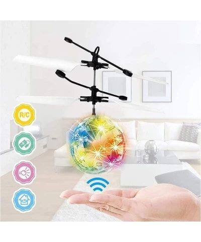 Transparent Flying Ball Kids RC Toys Remote Controller Induction Light Up Ball Rechargeable Drone Toy for Indoor Outdoor Game...