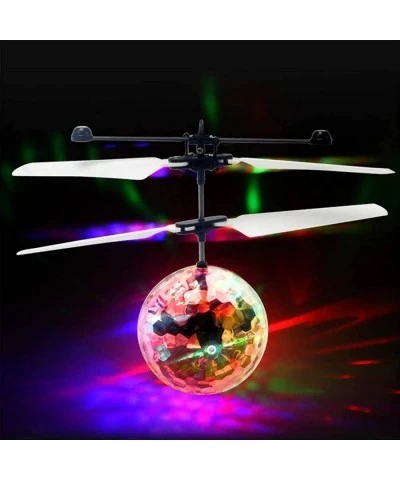 Transparent Flying Ball Kids RC Toys Remote Controller Induction Light Up Ball Rechargeable Drone Toy for Indoor Outdoor Game...