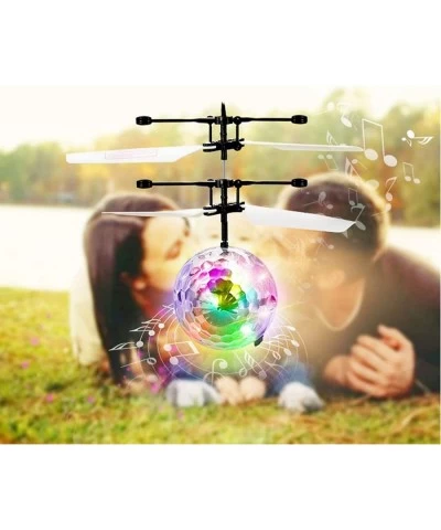 Transparent Flying Ball Kids RC Toys Remote Controller Induction Light Up Ball Rechargeable Drone Toy for Indoor Outdoor Game...